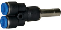 Y-Steckverbindung mit Stecknippel, reduzierend, mini  Serie Blaue Serie mini